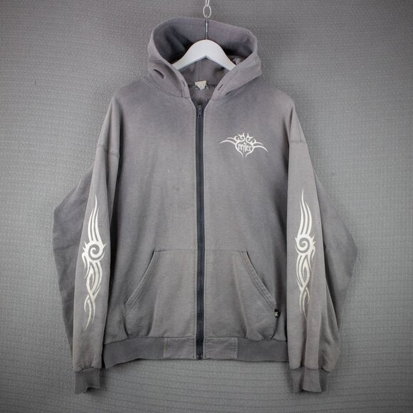 Vintage Reflex Tribal Sunfaded Distressed Zip Up Canada Made - Picture 2 of 8